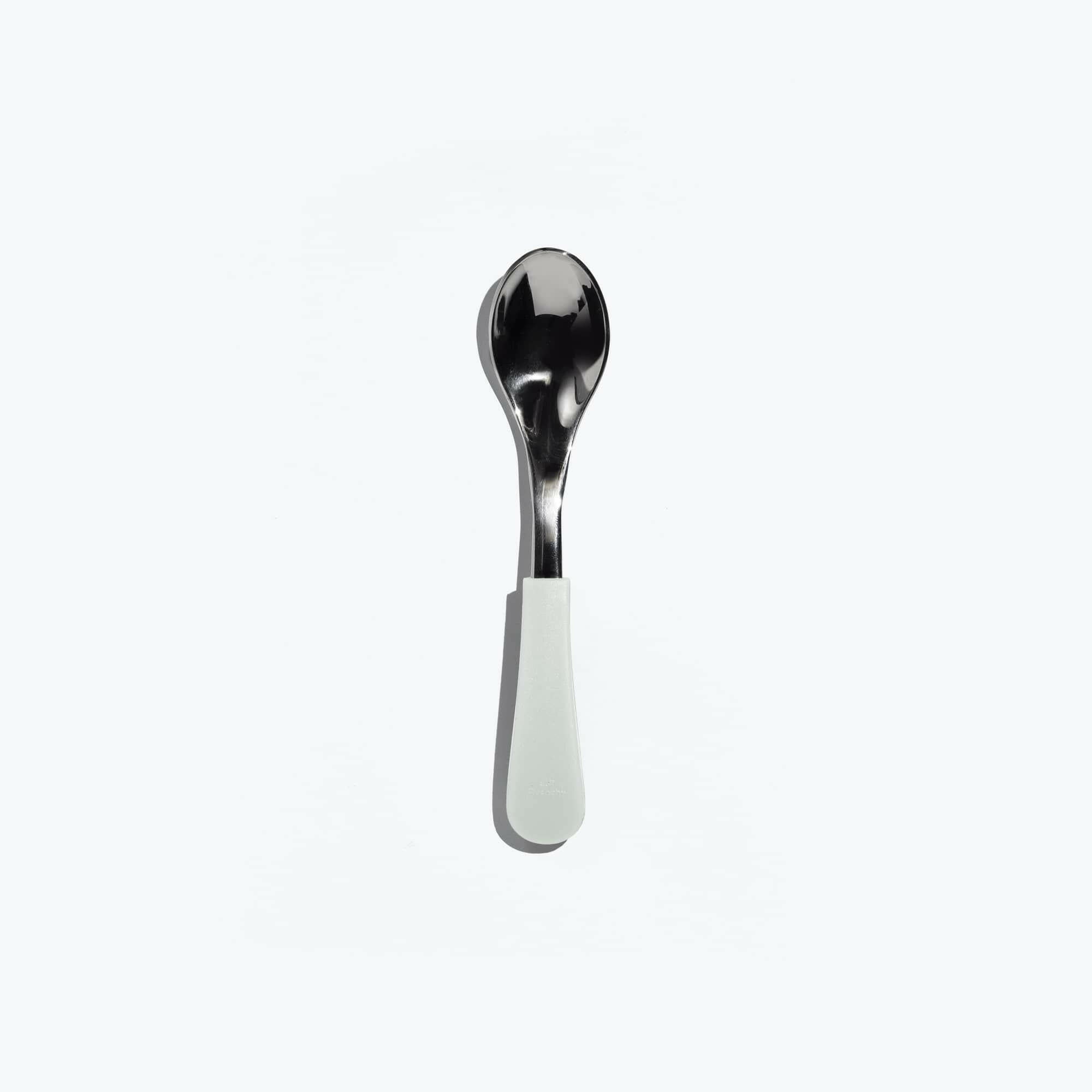 Avanchy Stainless Steel Baby Spoon Single (Older Babies) Baby Feeding Avanchy Sustainable Baby Dishware White