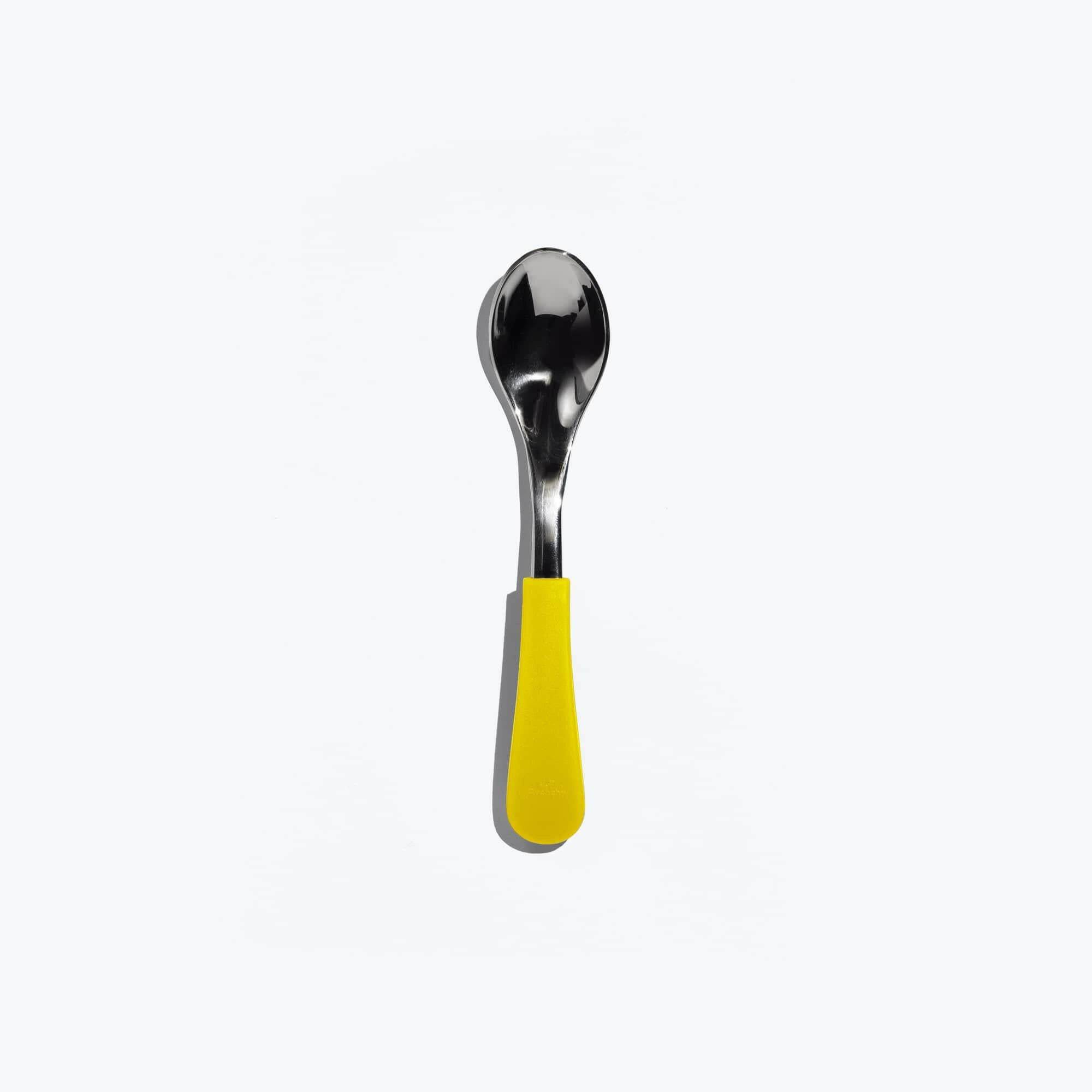 Avanchy Stainless Steel Baby Spoon Single (Older Babies) Baby Feeding Avanchy Sustainable Baby Dishware Yellow