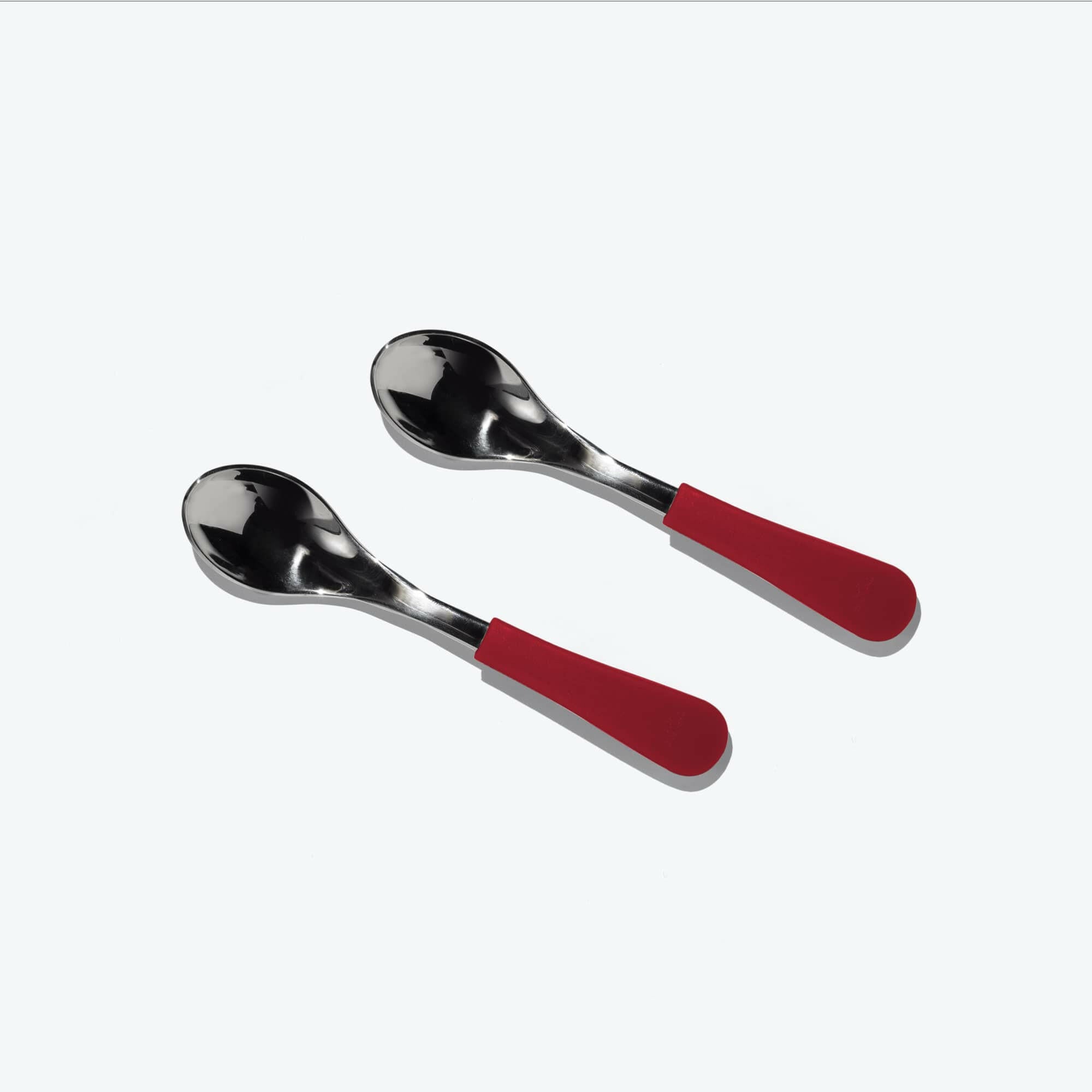 Avanchy Stainless Steel Baby Spoons 2 Pack. (Older Babies) Baby Feeding Avanchy Sustainable Baby Dishware Magenta