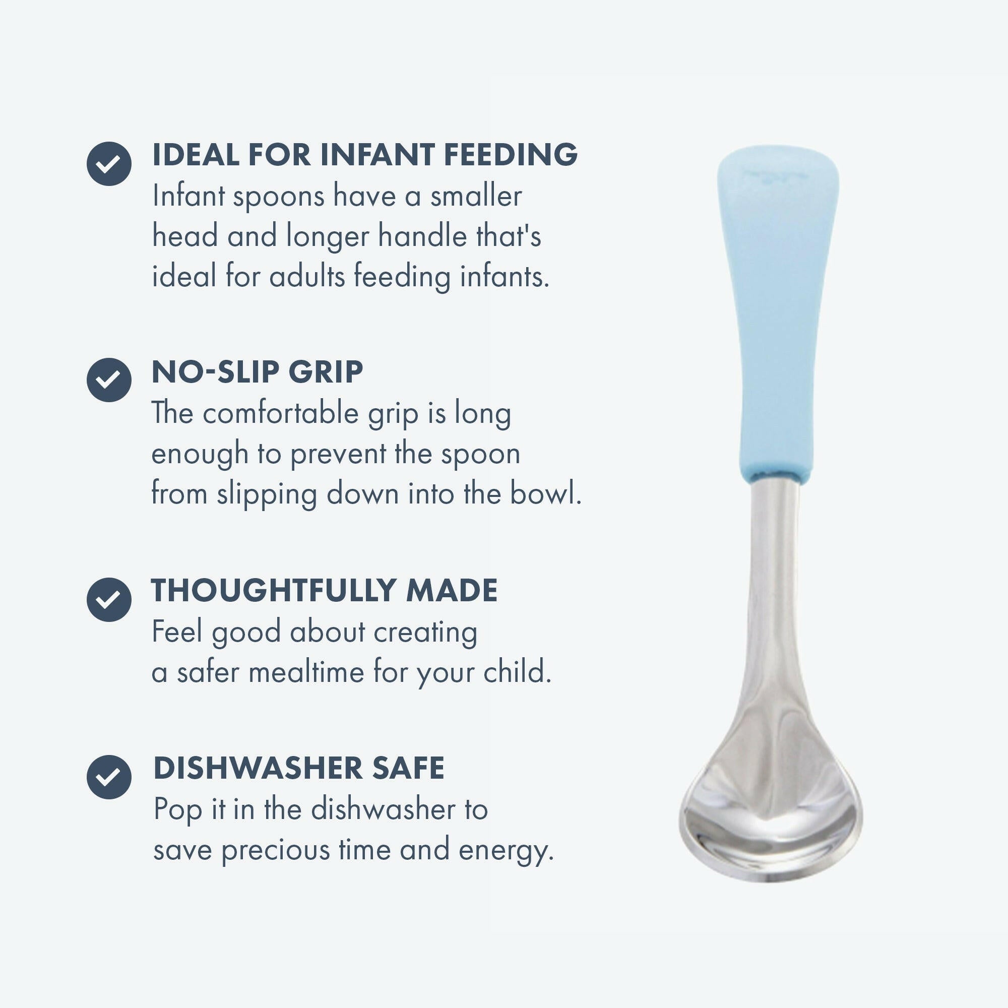 Avanchy Stainless Steel Infant Spoon Single (Younger Babies) Baby Feeding Avanchy Sustainable Baby Dishware