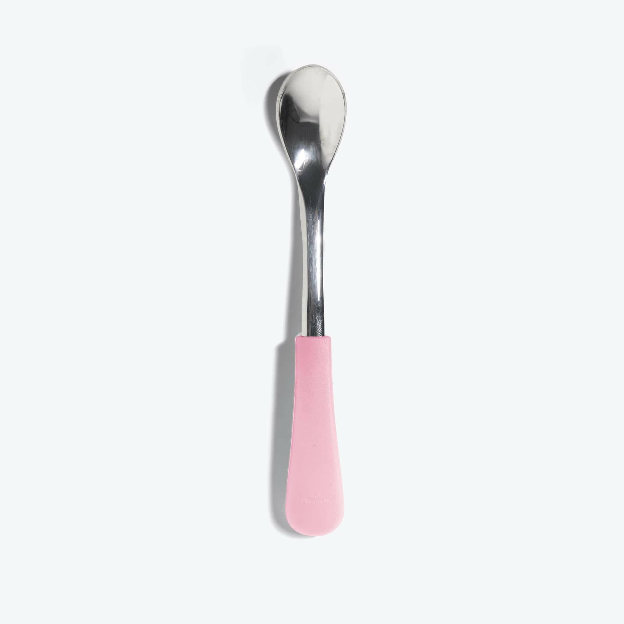 Avanchy Stainless Steel Infant Spoon Single (Younger Babies) Baby Feeding Avanchy Sustainable Baby Dishware Pink