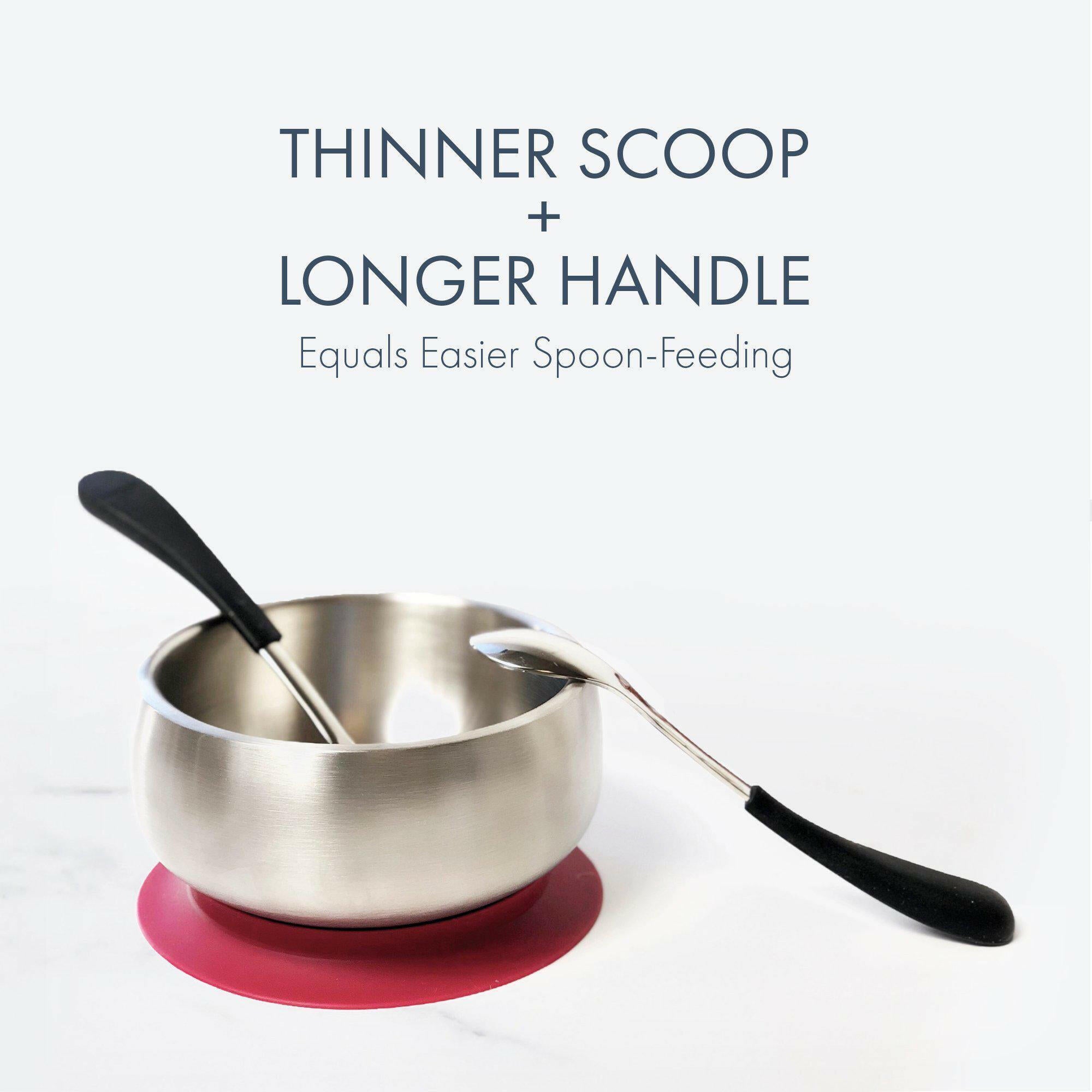 Avanchy Stainless Steel Infant Spoons 2 Pack. (Younger Babies) Baby Feeding Avanchy Sustainable Baby Dishware