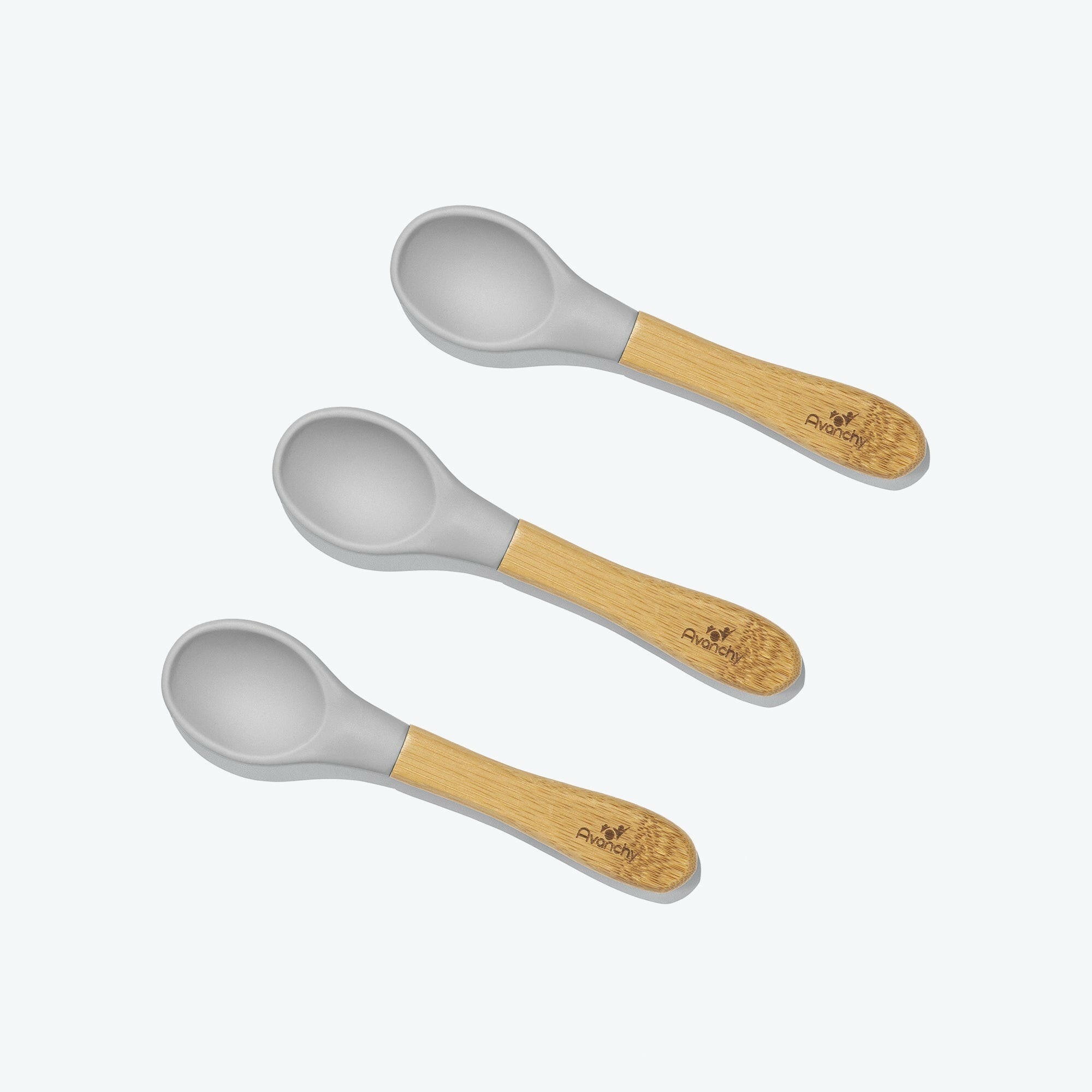 Avanchy Exclusive Monochrome Utensils Bundle Baby Feeding Avanchy Sustainable Baby Dishware Gray Baby