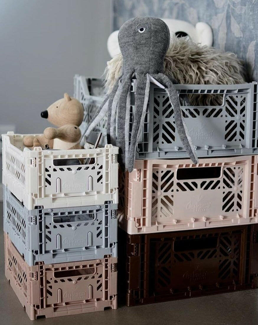 Folding Crate - Pale Blue Toy Storage Aykasa