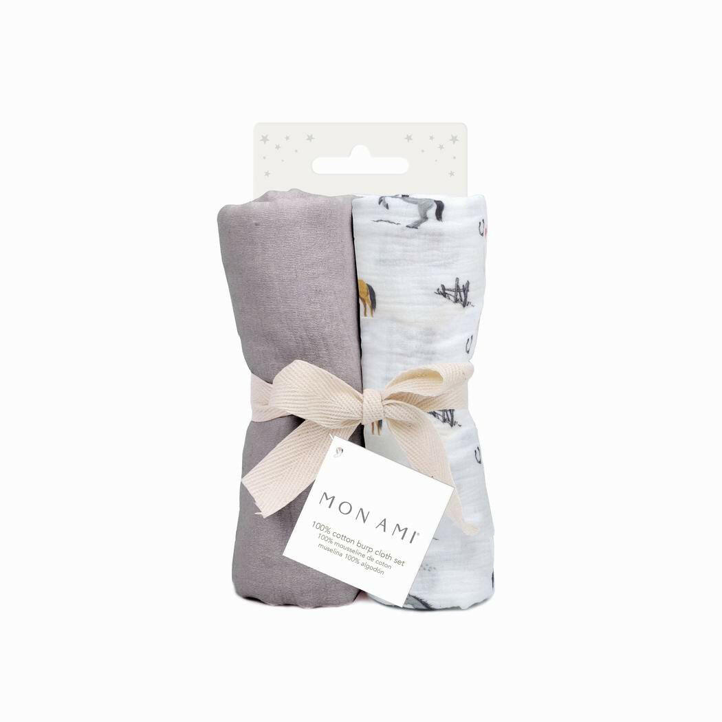 CHANTILLY 2 PC BURP CLOTH SET Nursing & Feeding MON AMI