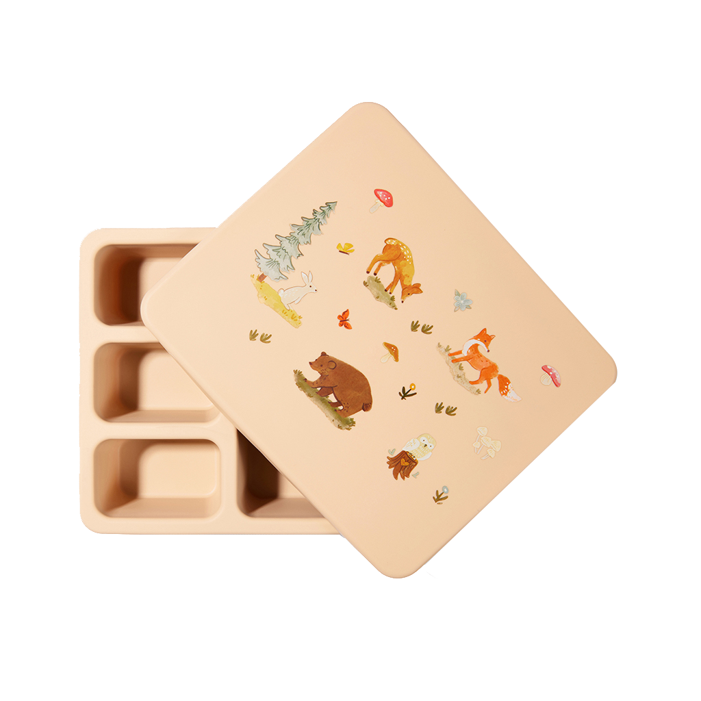 Silicone Bento Box Woodland Oat Austin Baby Collection