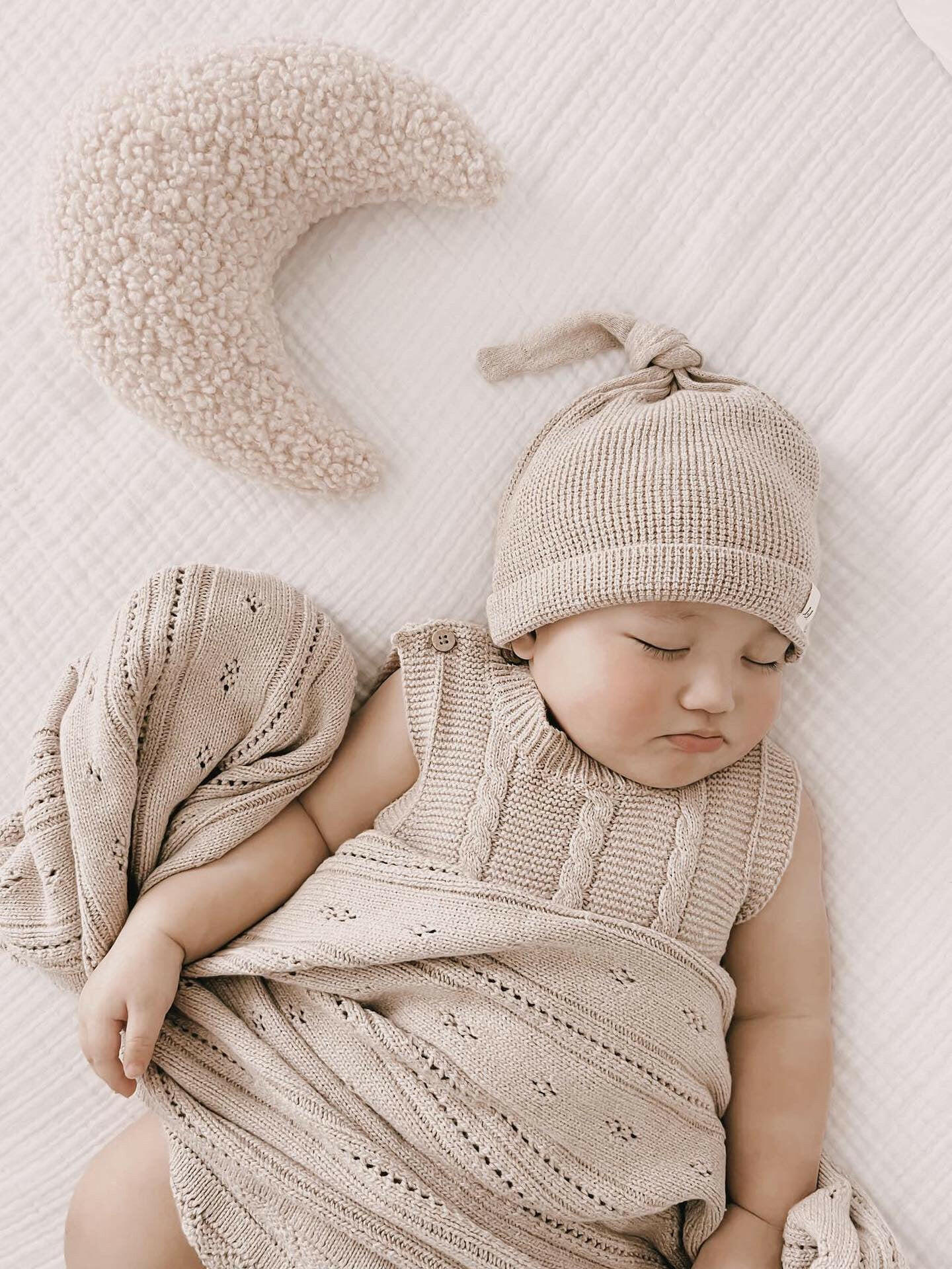 Luna + Luca Knotted Hat - Heather Beige Luna + Luca