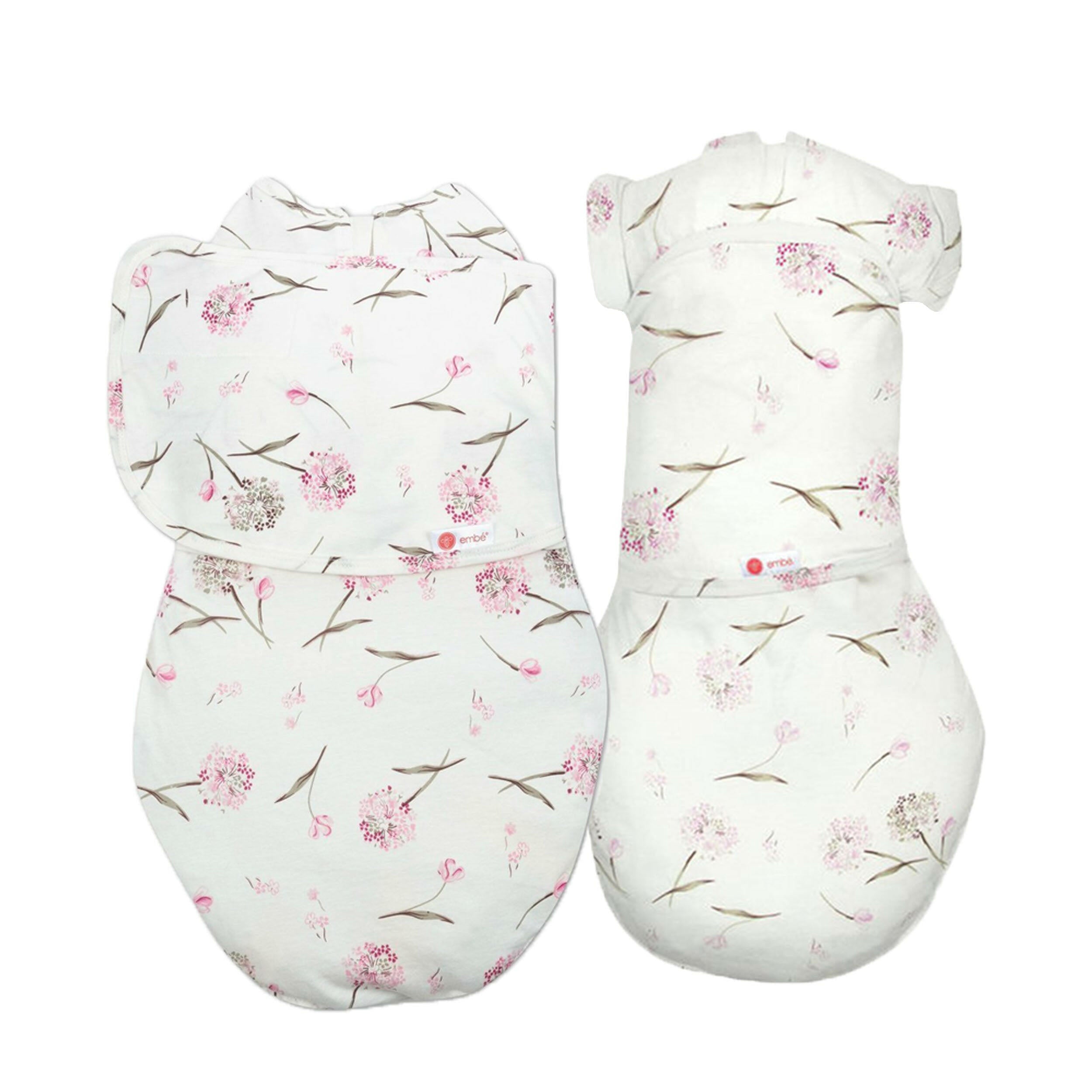 2-Stage Swaddle Bundle 100% Cotton Jersey embé® Clustered Flowers