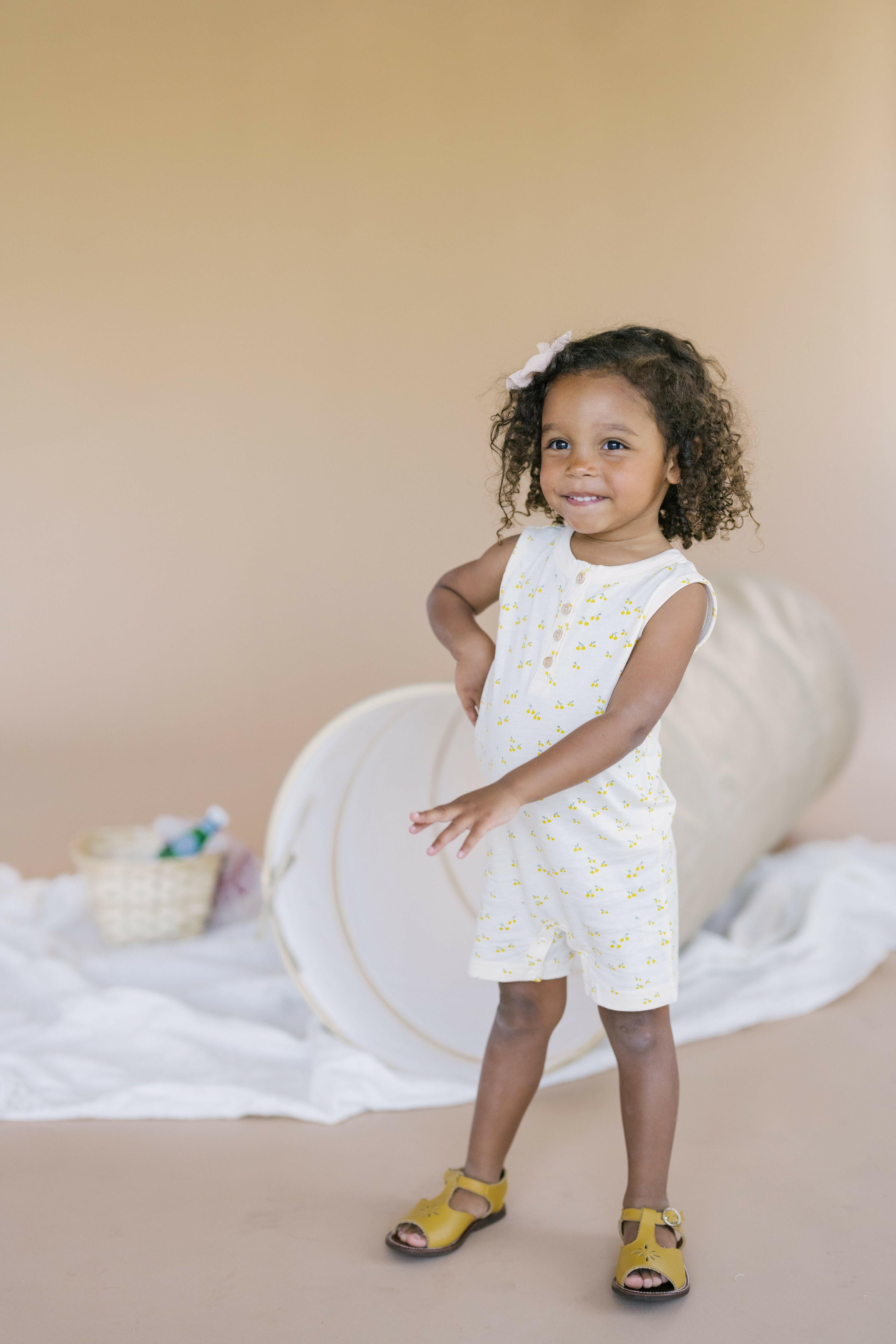 Berry Nice Henley Shorty Romper Polished Prints