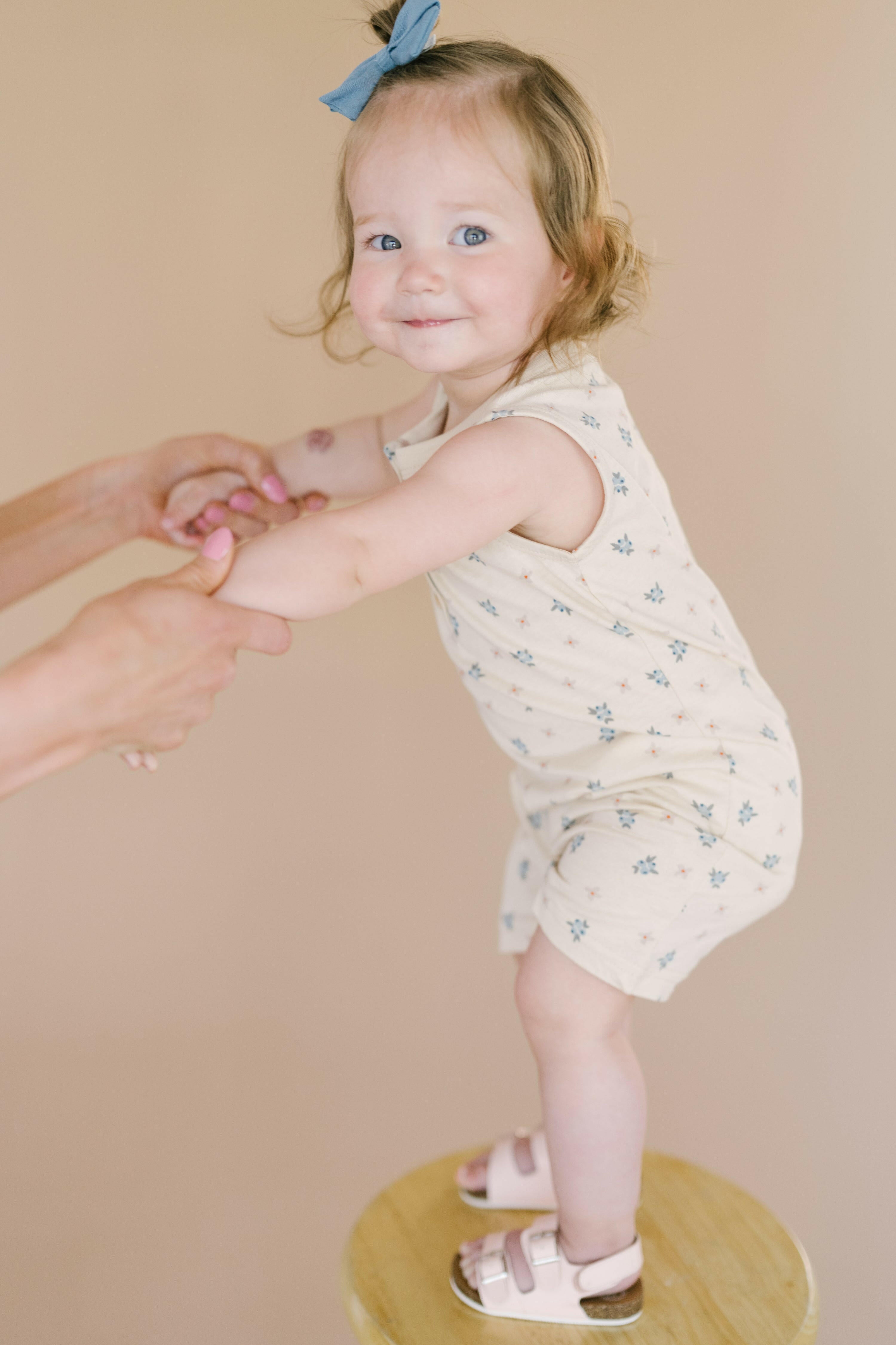 Berry Cute Henley Shorty Romper Polished Prints