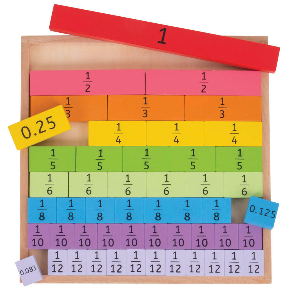 Fractions Tray by Bigjigs Toys US  Bigjigs Toys US