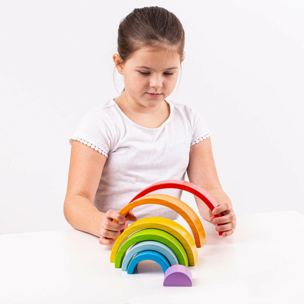 Wooden Stacking Rainbow - Small by Bigjigs Toys US Bigjigs Toys US