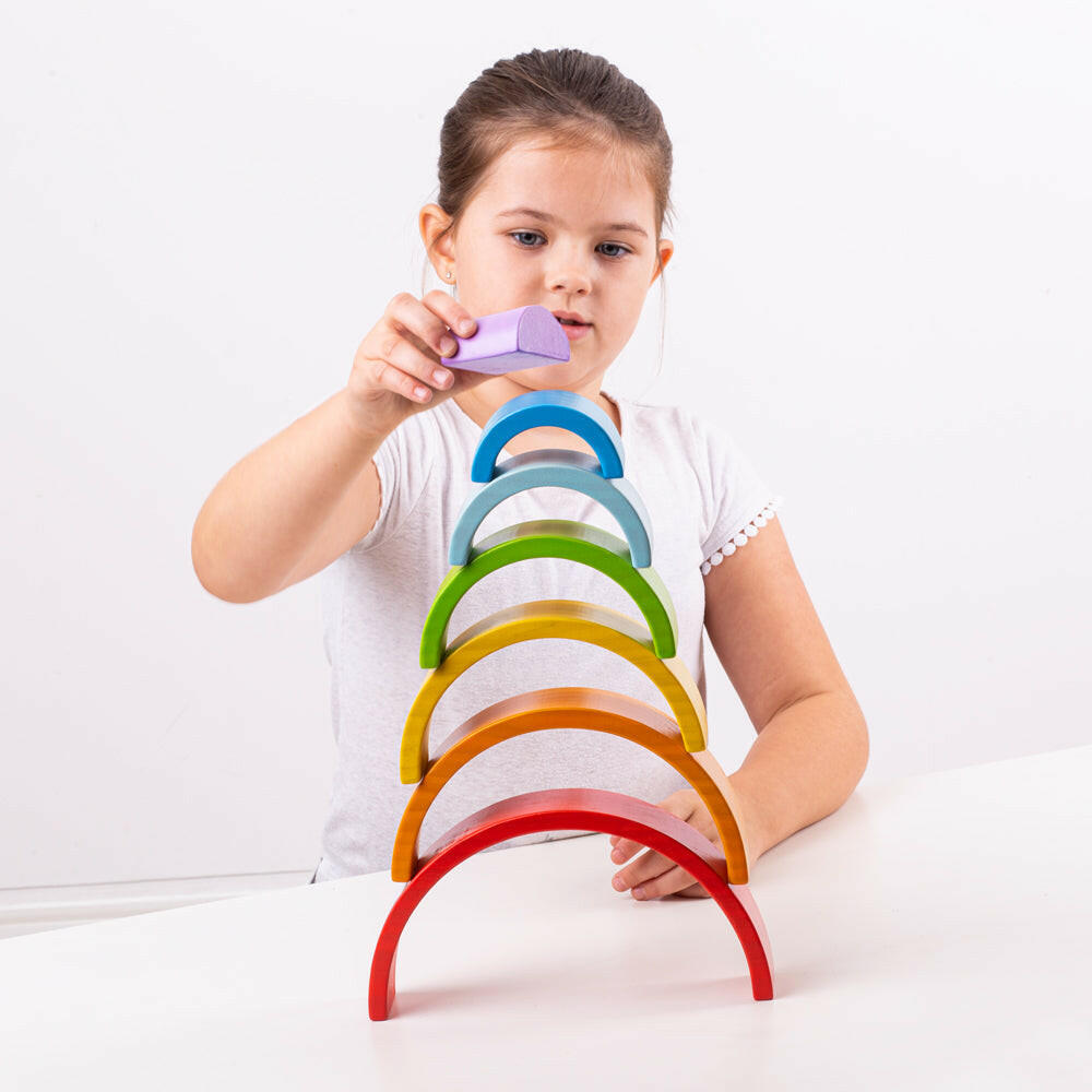 Wooden Stacking Rainbow - Small by Bigjigs Toys US Bigjigs Toys US