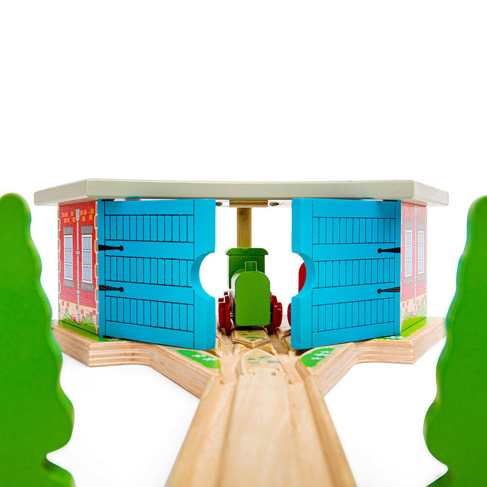 Triple Engine Shed by Bigjigs Toys US  Bigjigs Toys US