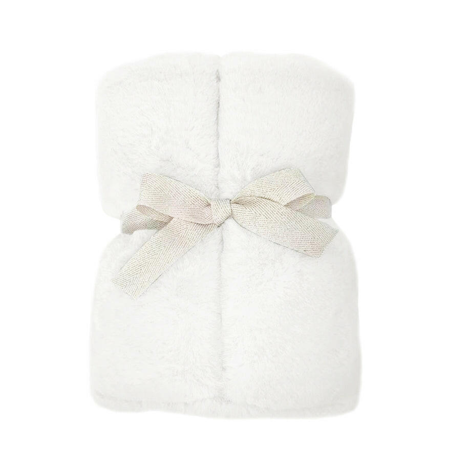 WHITE LUXE FAUX FUR BABY BLANKET Blanket MON AMI
