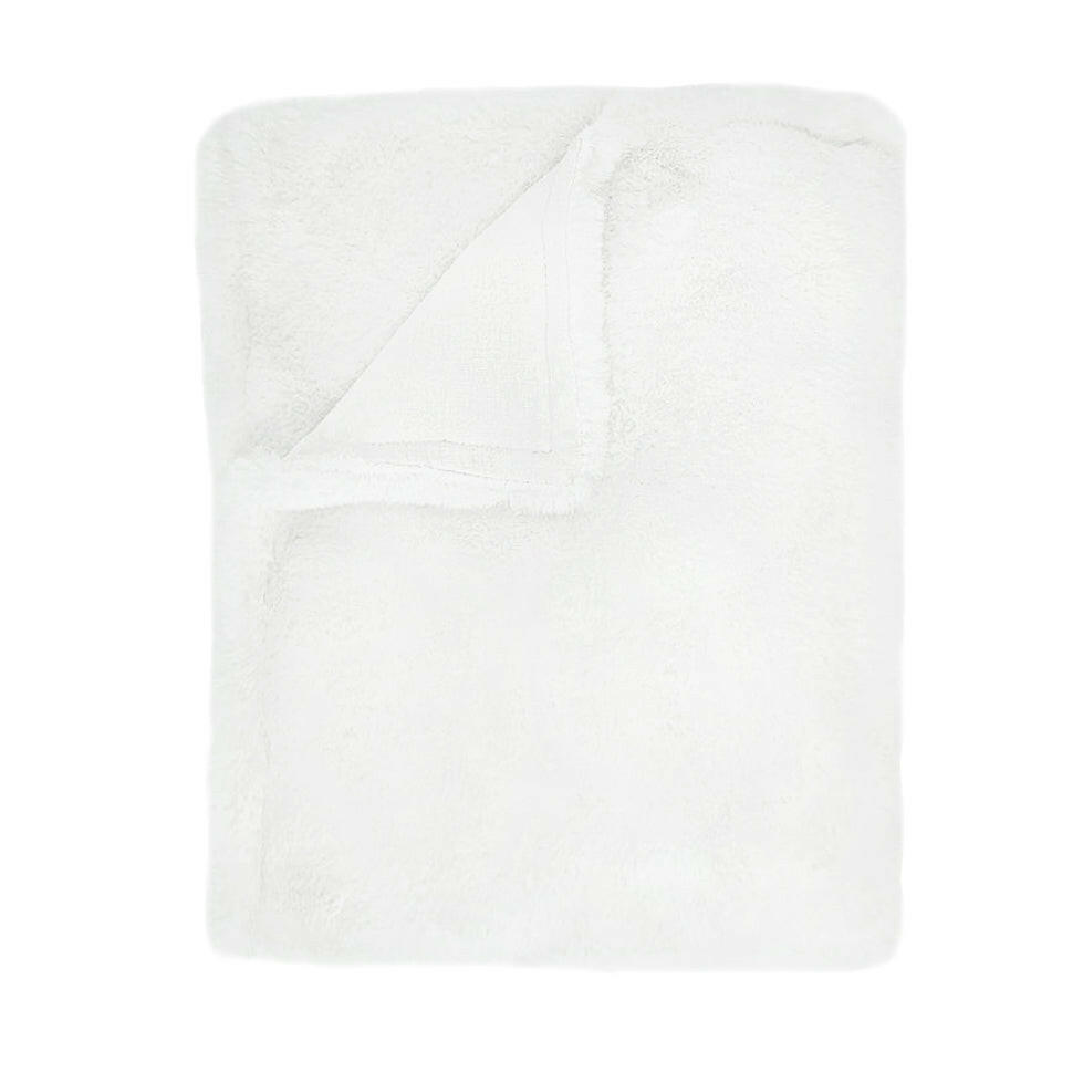 WHITE LUXE FAUX FUR BABY BLANKET Blanket MON AMI
