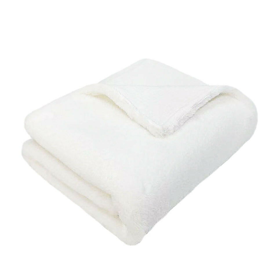 WHITE LUXE FAUX FUR BABY BLANKET Blanket MON AMI