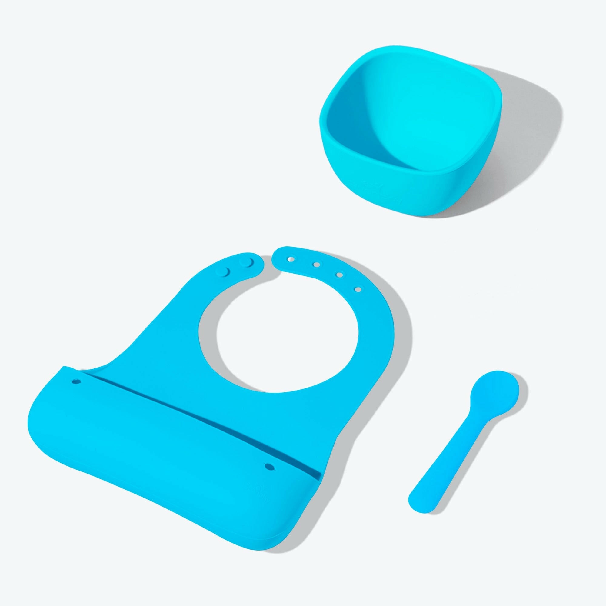 Avanchy Early Feeding Baby Gift Set Baby Feeding Avanchy Sustainable Baby Dishware Blue Silicone Bowl