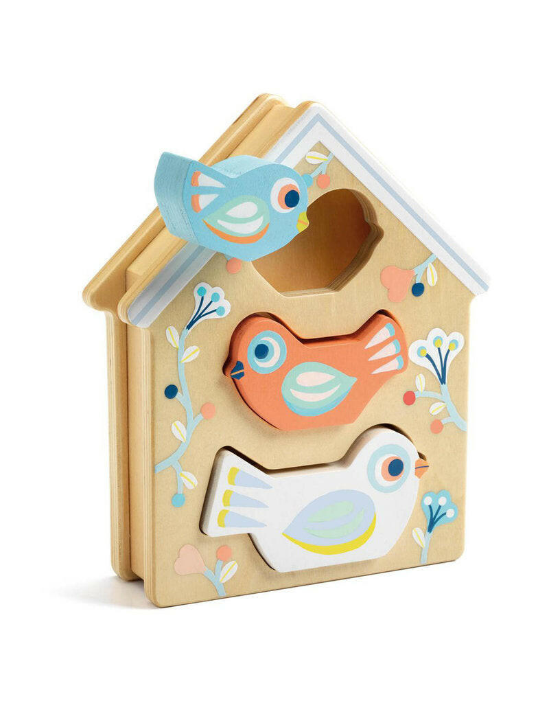 Baby Birdi Shape Sorter Wooden Puzzle Djeco