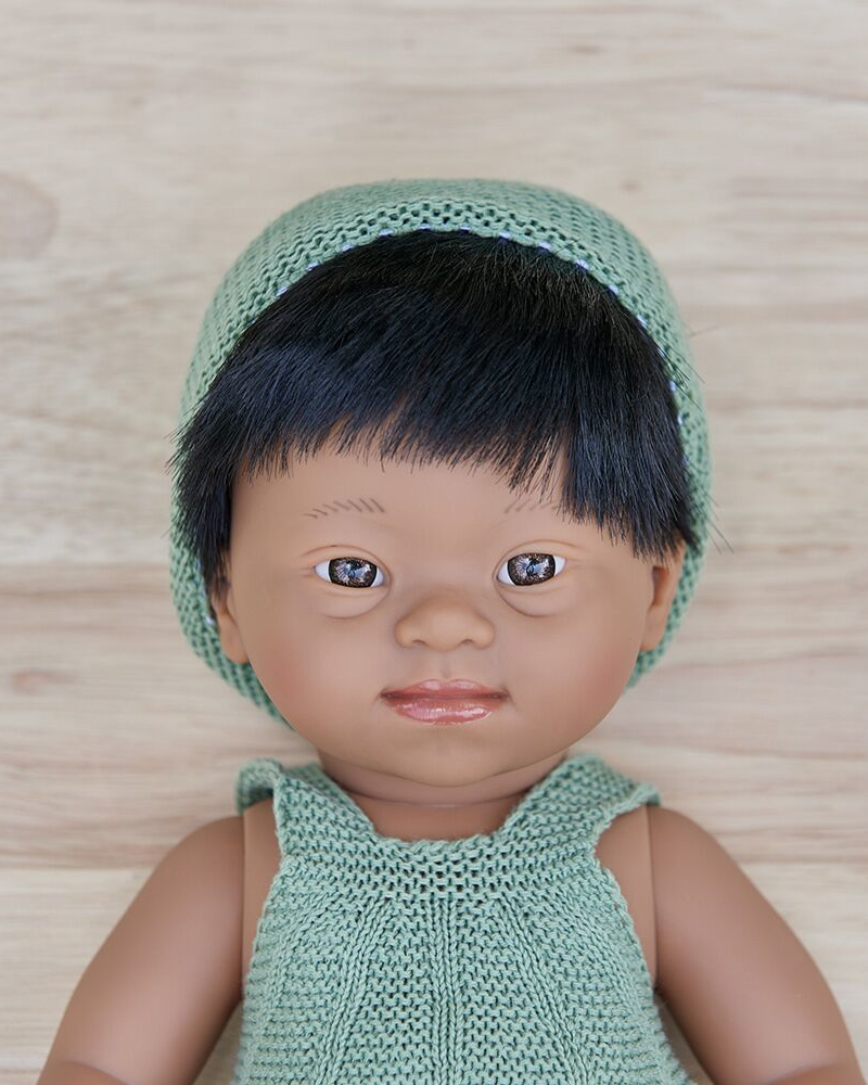 Miniland Educational Anatomically Correct 15 Baby Doll, Down Syndrome Boy