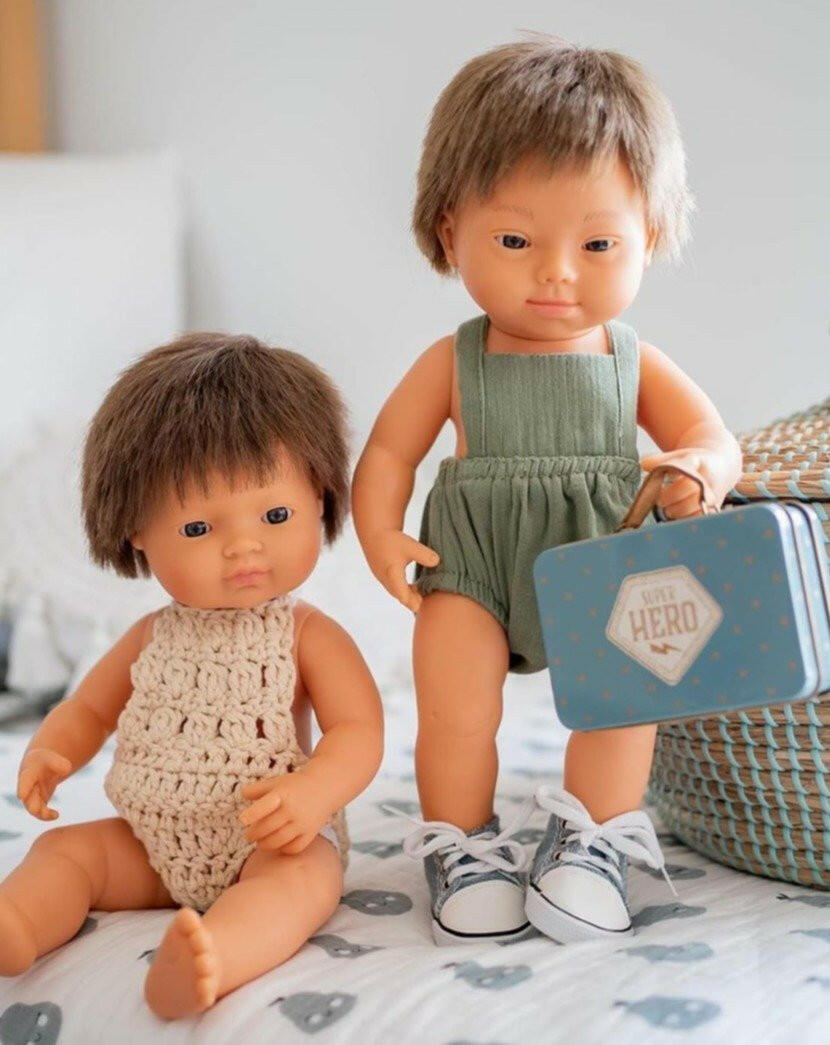 Baby Doll Boy with Down Syndrome Dolls Miniland