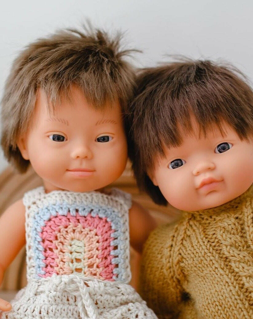 Baby Doll Boy with Down Syndrome Dolls Miniland