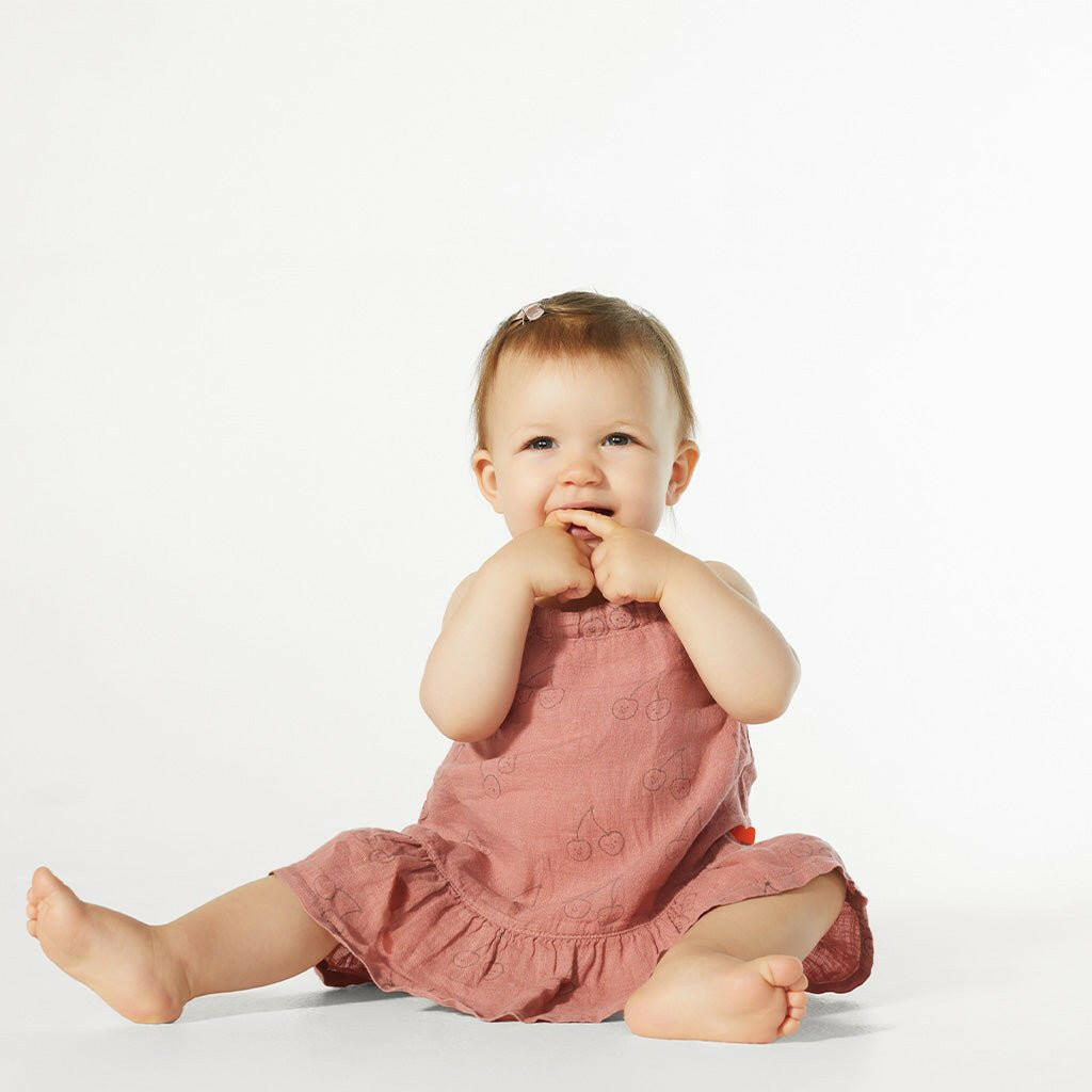 Cherry Baby Linen Dress dress Mon Coeur