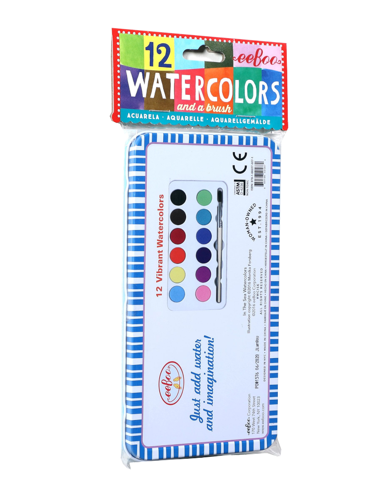 In the Sea 12-pod Watercolor Set Arts & Crafts eeboo