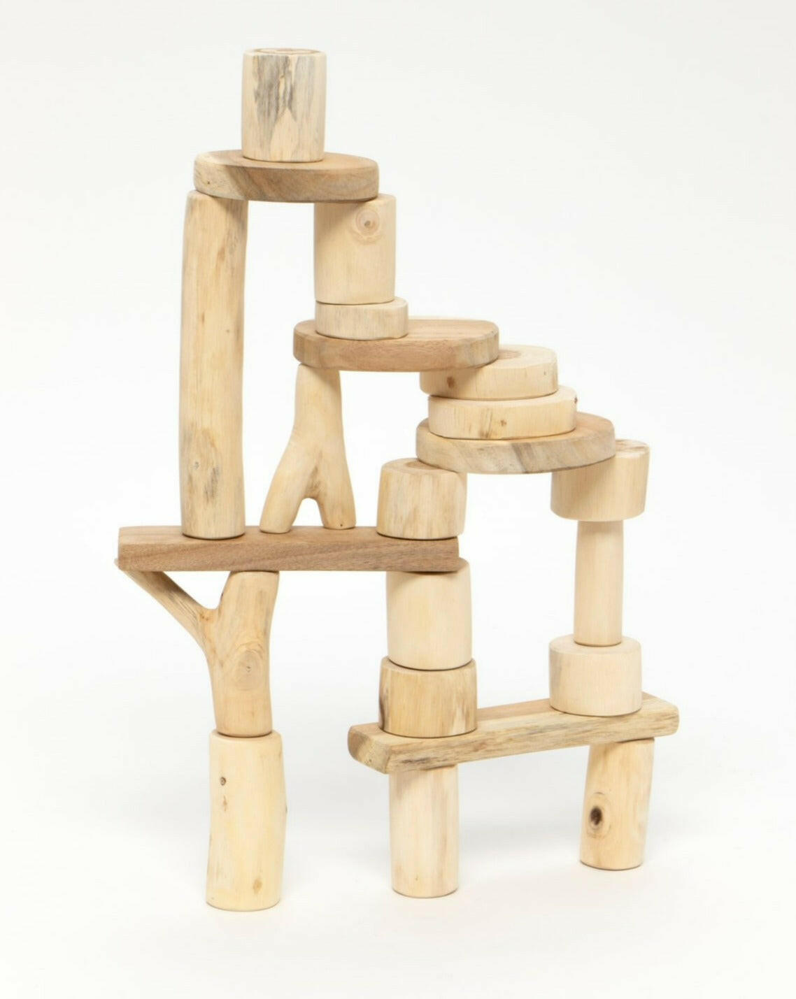 Bark-less Tree Blocks - 21 pcs Blocks Tree Blocks