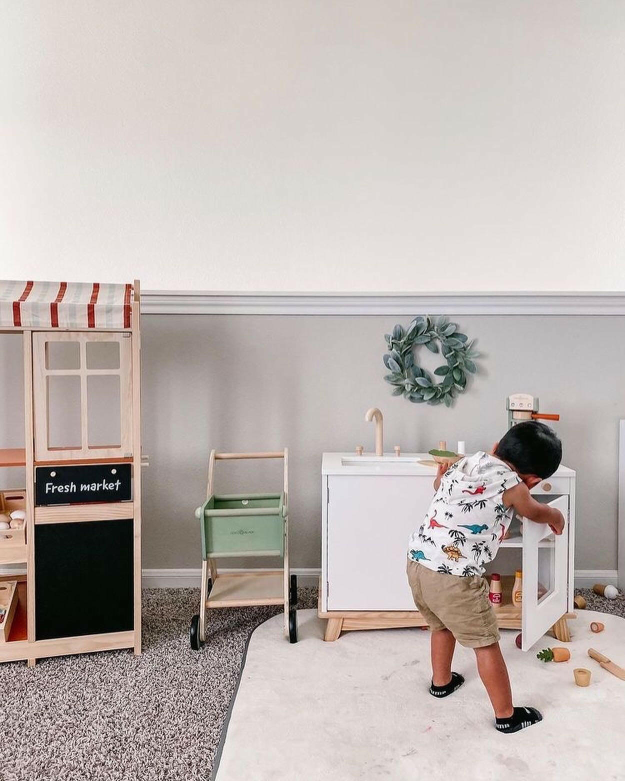 Wooden Toddler Play Kitchen Be Mindful