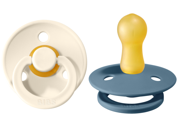 Bibs Pacifier 2 Pk - Ivory/Petrol Pacifiers BIBS