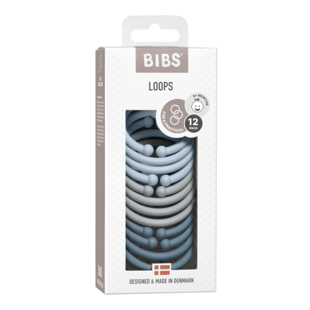 Bibs Loops 12 Pk - Baby Blue / Cloud / Petrol Baby Essentials BIBS