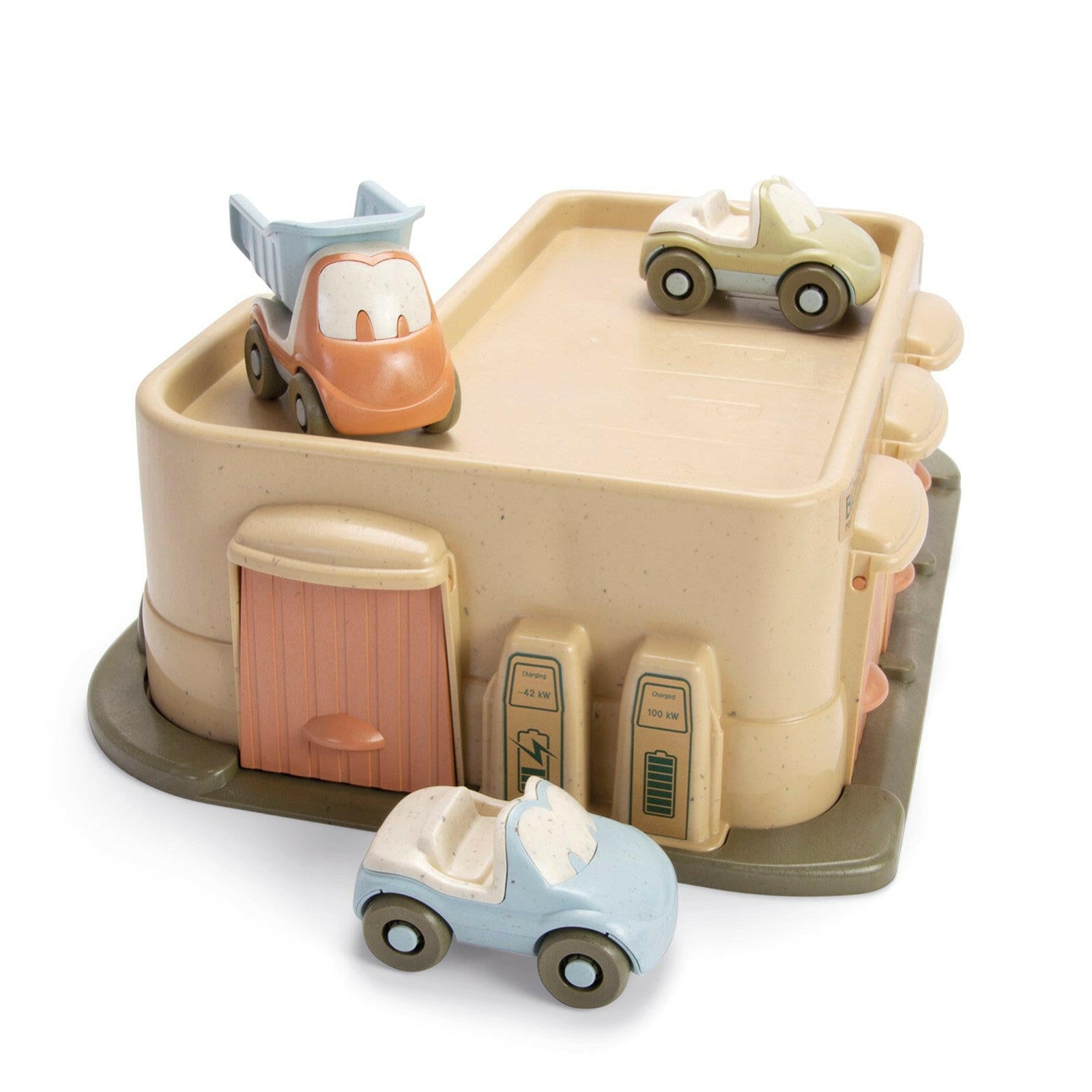 Bio Garage with 3 Cars Kids Toys Dantoy