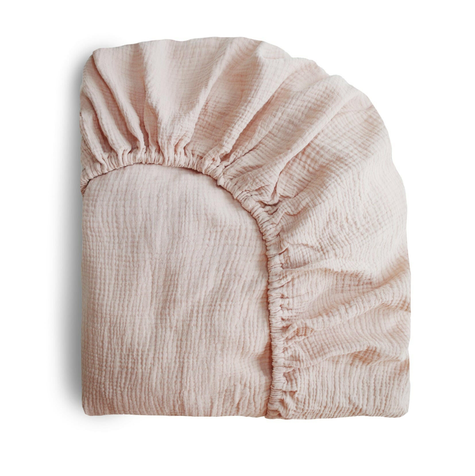 Extra Soft Muslin Crib Sheet - Blush Baby Essentials Mushie