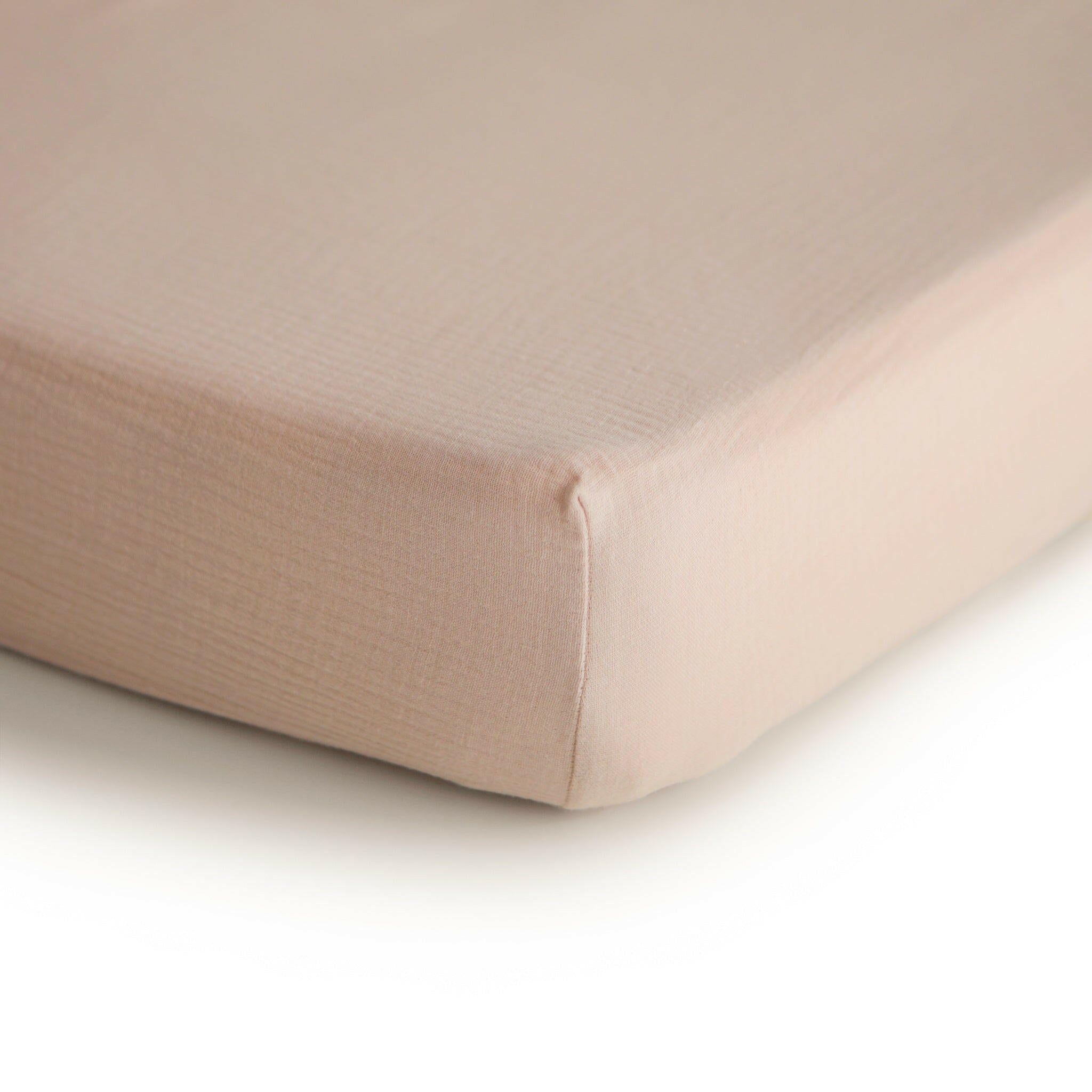 Extra Soft Muslin Crib Sheet - Blush Baby Essentials Mushie Blush
