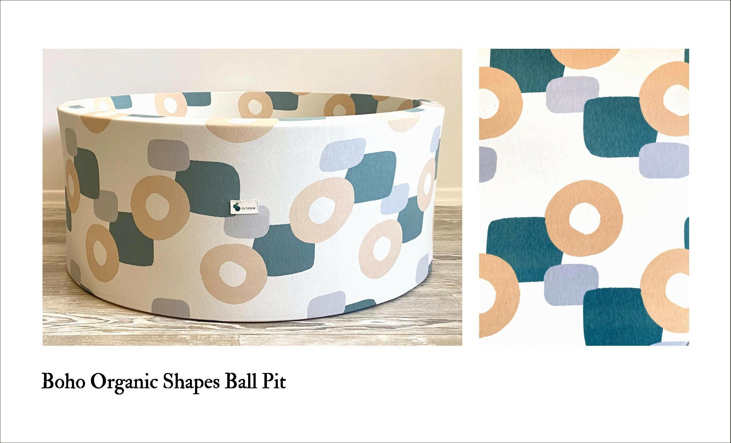 Boho Organic Shapes on Ivory + 200 Pit Balls Ball Pit Bundles Little Big Playroom