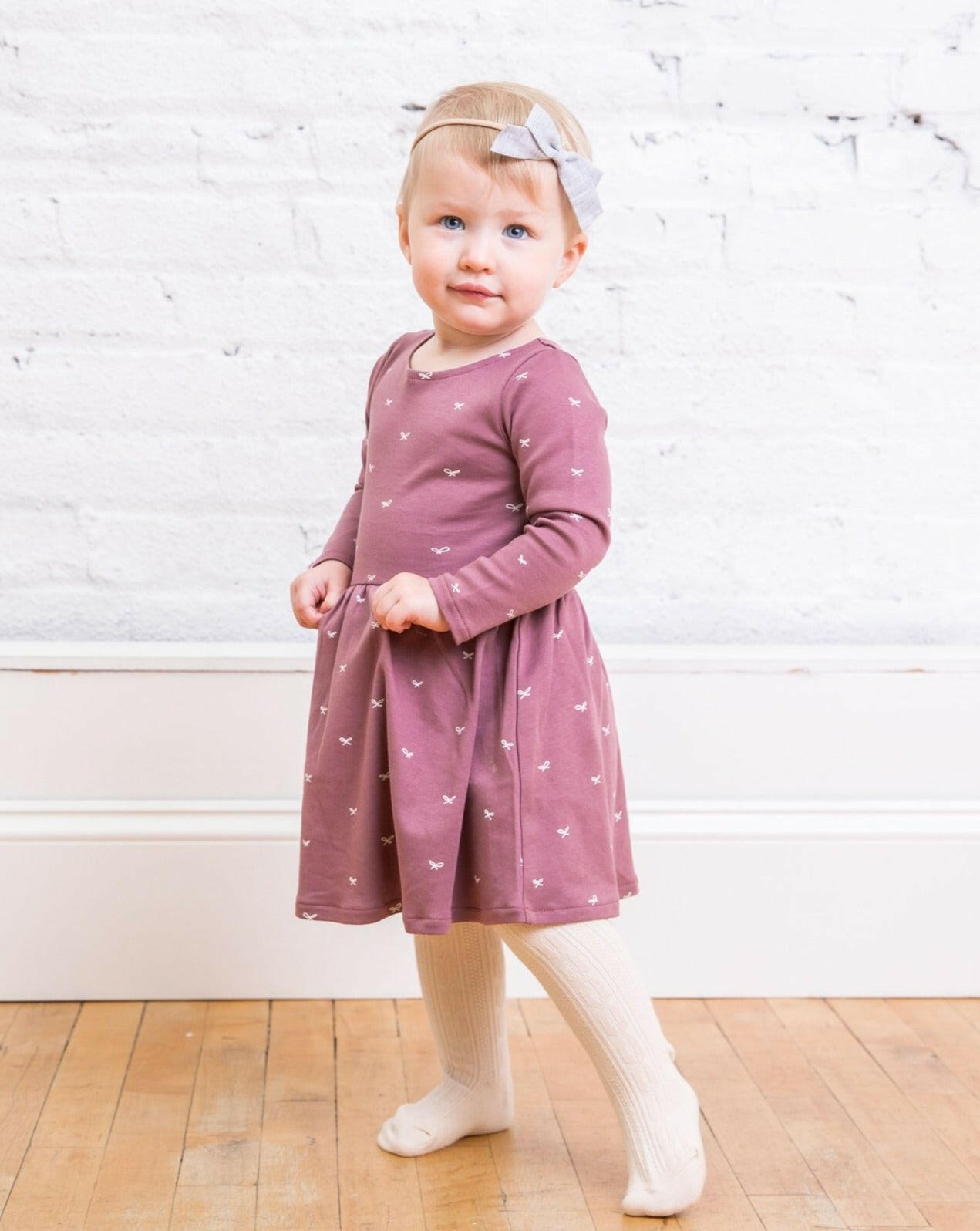 Stella Swing Dress Organic Cotton - Bow Baby Clothing Colored Organics