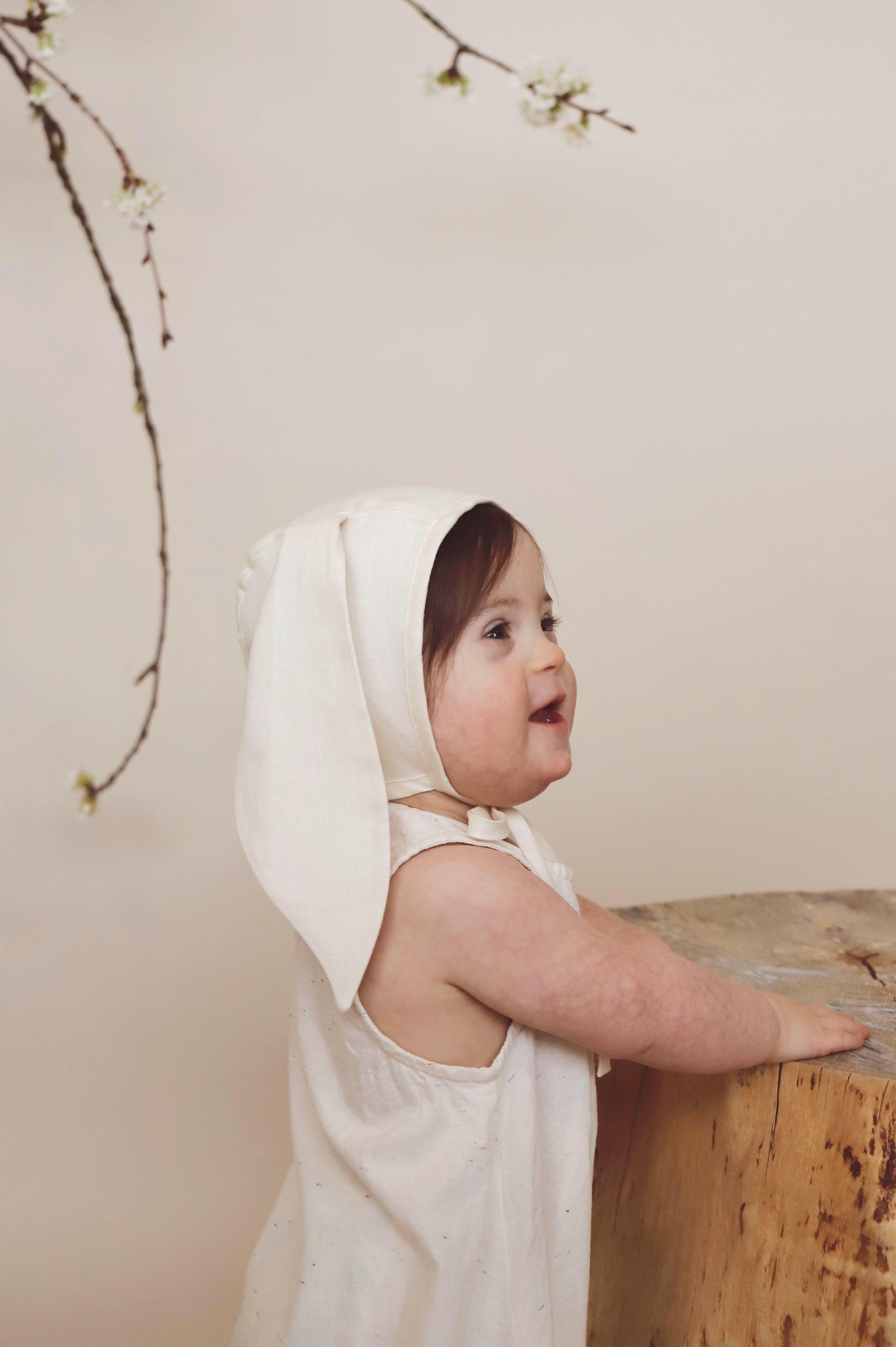 Ivory Bunny Bonnet Cotton-Lined Bonnets Briar Baby®