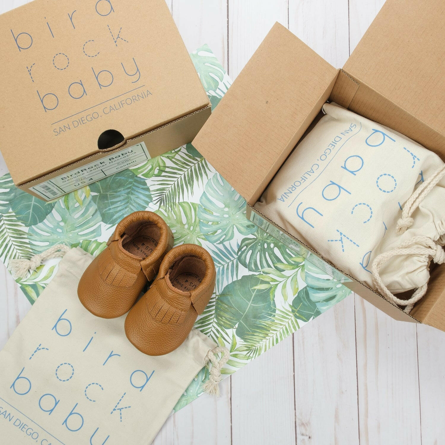 Classic Brown Baby Moccasins Baby Moccasins BirdRock Baby