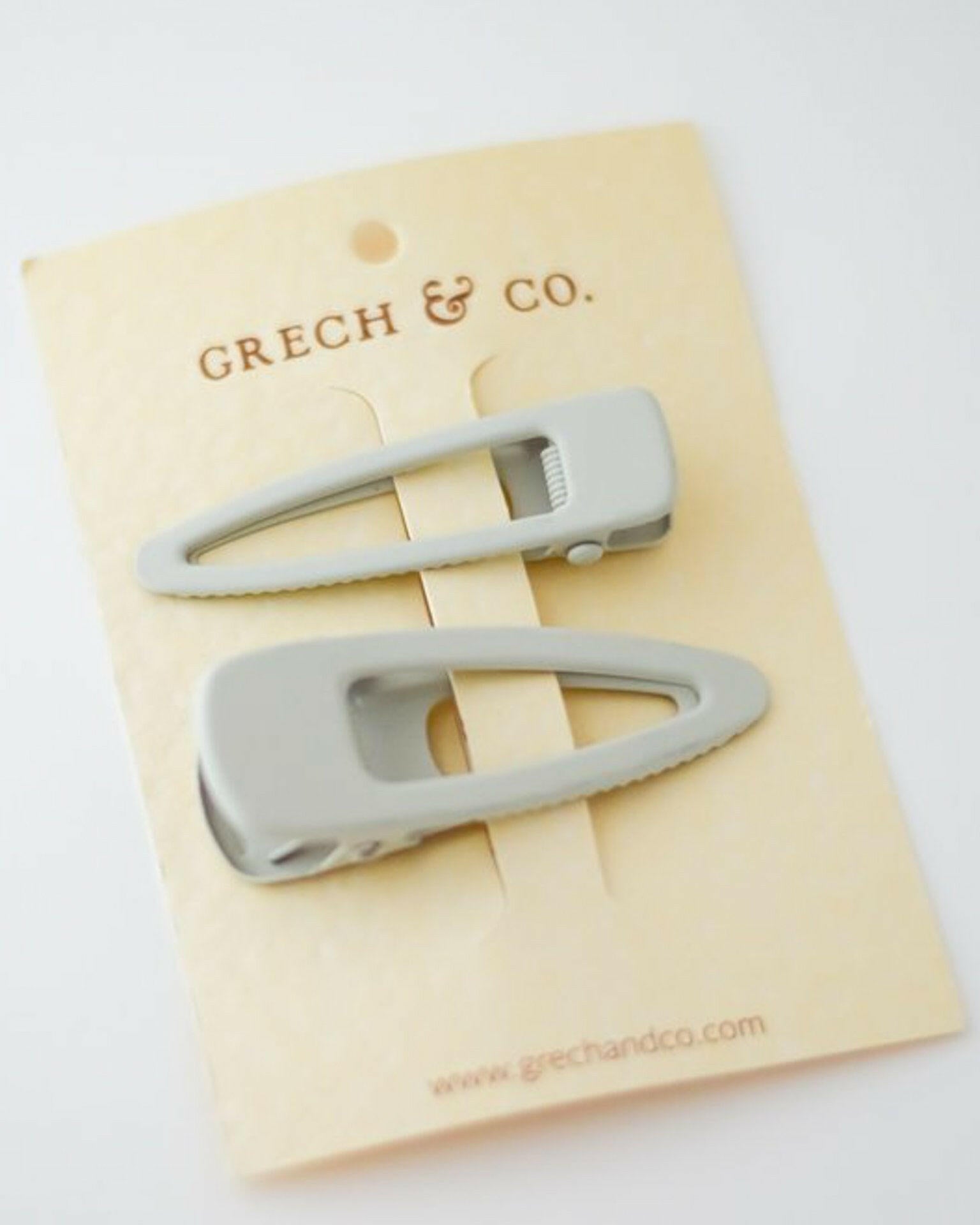 Matte Clips - Set of 2 Hair Accessories Grech & Co. Buff