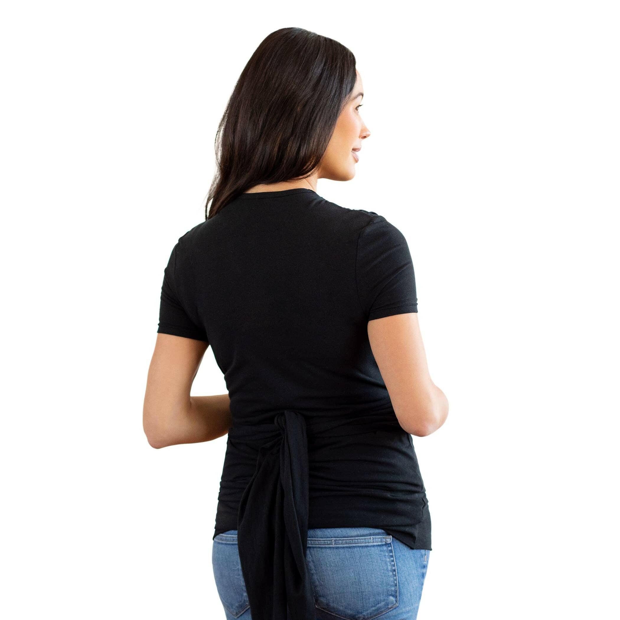 Bump & Beyond T-Shirt Wrap - Black Baby Essentials Moby