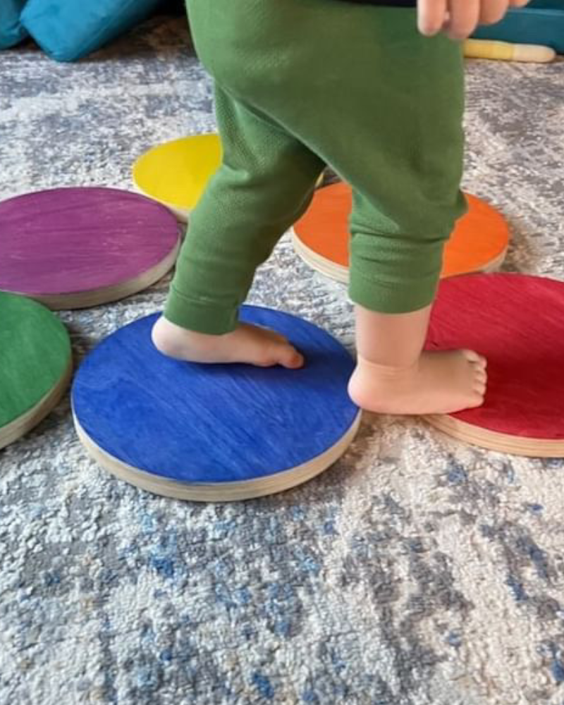 Bunny Hopkins Wooden Stepping Stones Wooden Toys Bunny Hopkins Rainbow