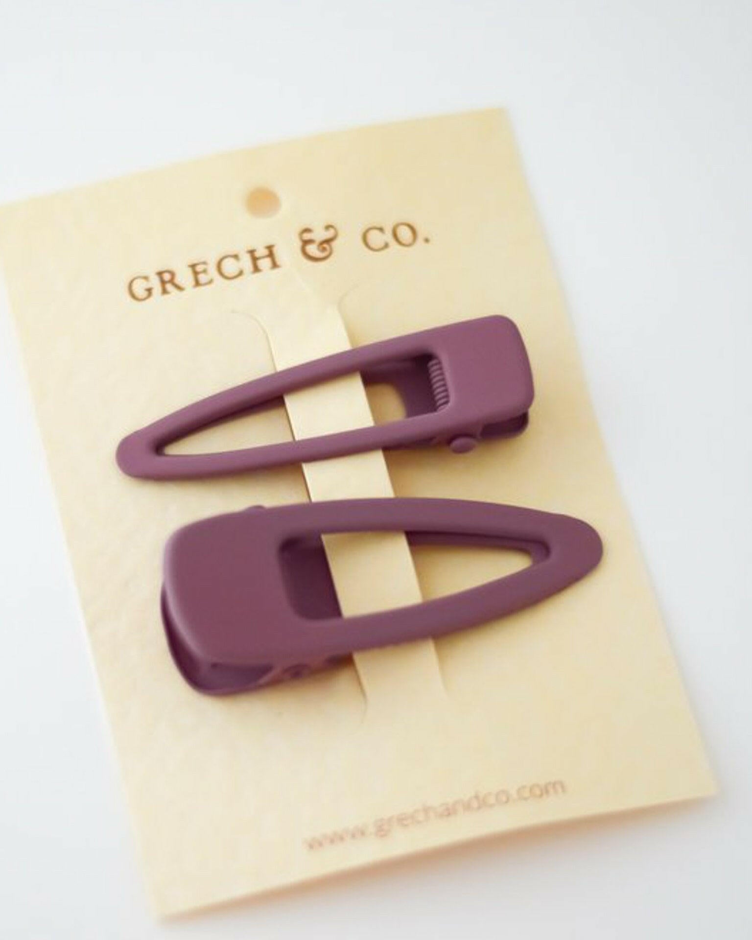 Matte Clips - Set of 2 Hair Accessories Grech & Co. Burlwood