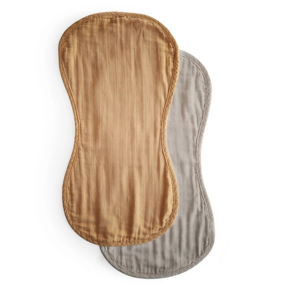 Burp Cloth -Fall Yellow/Fog feeding Mushie Fall Yellow/Fog