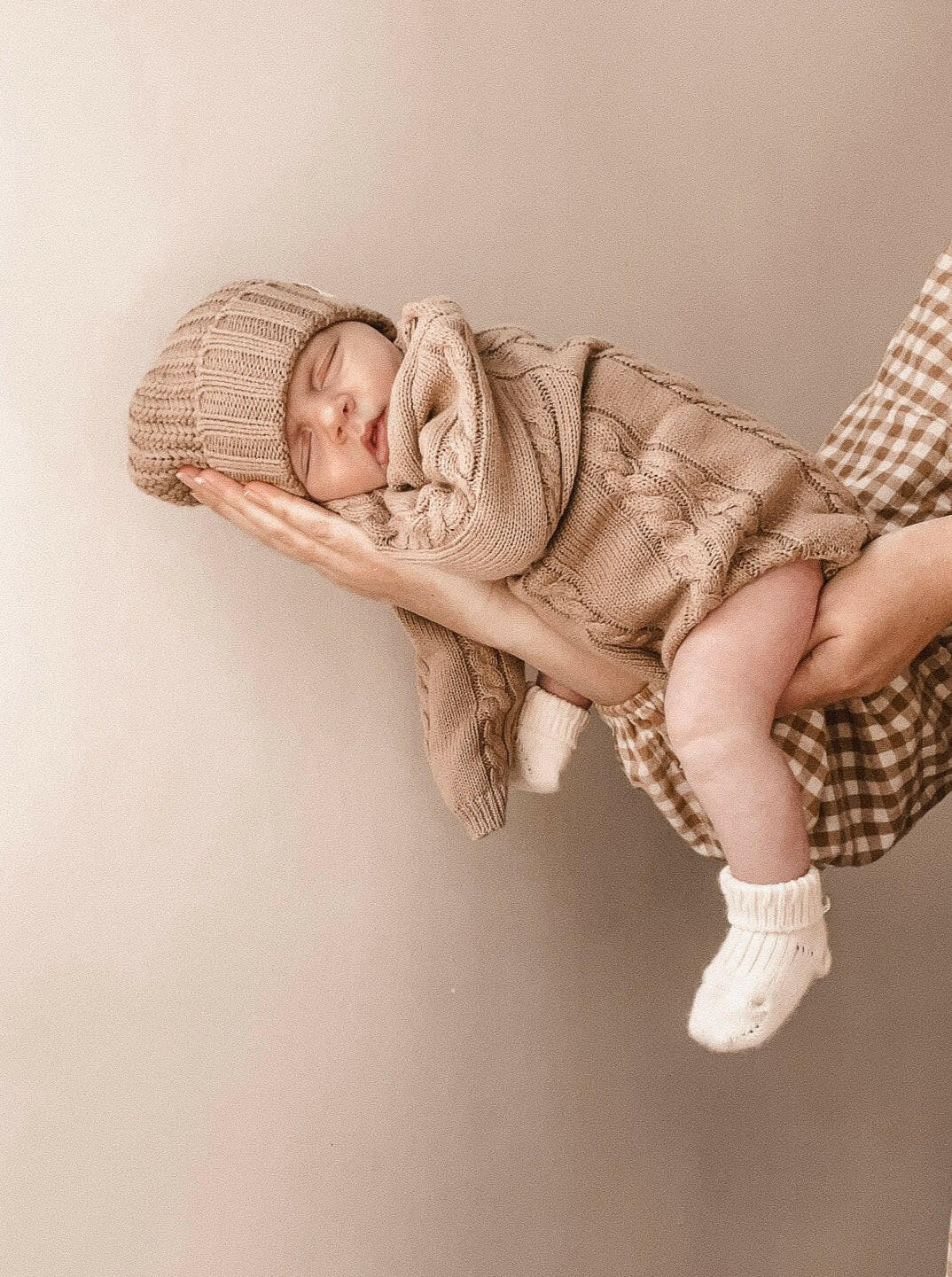 Cable Knit Romper - Acorn Luna + Luca