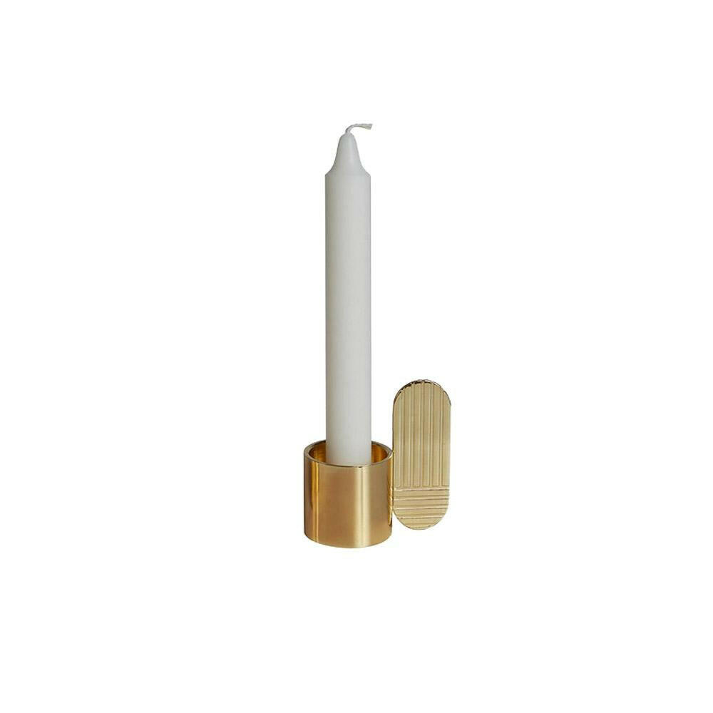Art Candleholder - Oval - Brass OYOY