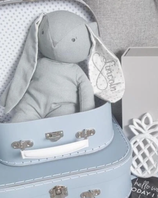 Bobby Floppy Bunny - Grey Linen Kids Toys Alimrose