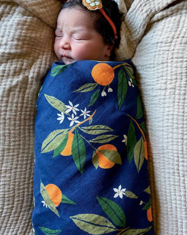 Orange Blossom Swaddle Baby Essentials Clementine Kids