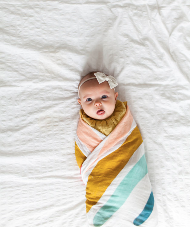 Rainbow Swaddle Baby Essentials Clementine Kids