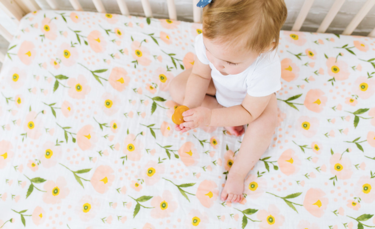 Blush Bloom Crib Sheet Baby Essentials Clementine Kids